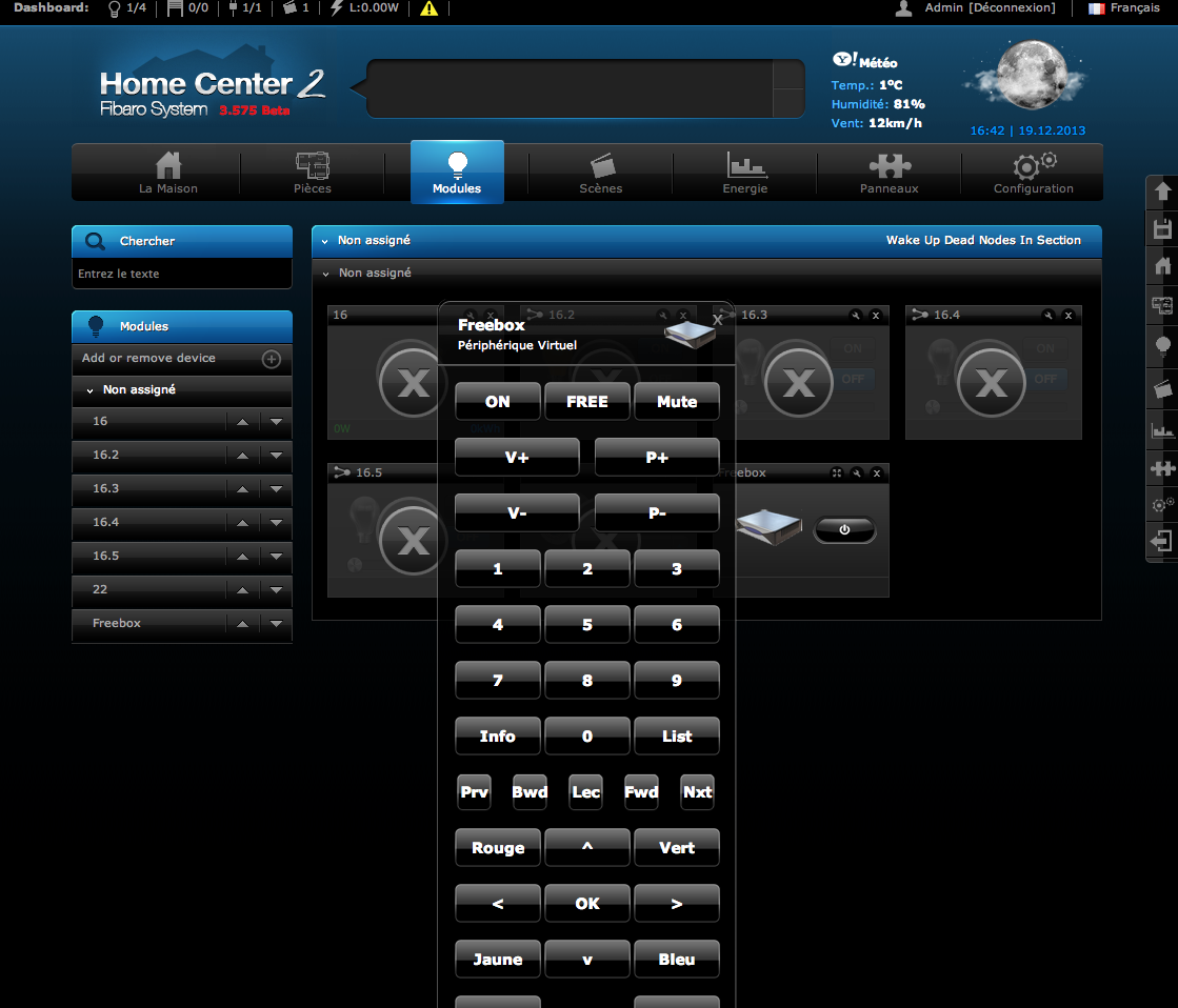 Télécommander sa Freebox via la box domotique Fibaro Home Center 2