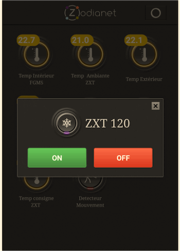 Test d'activation/désactivation de la climatisation