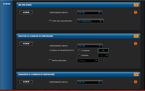 Scénario de lecture des sondes de température