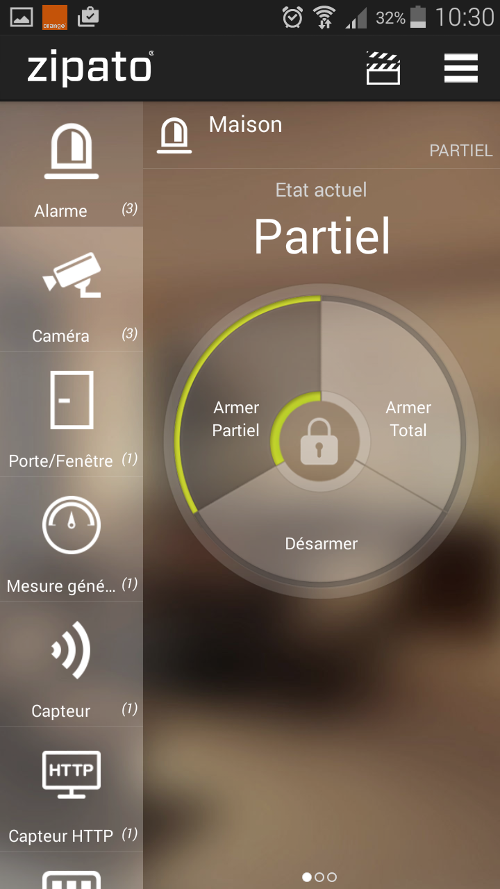 Armement partiel smartphone Zipabox