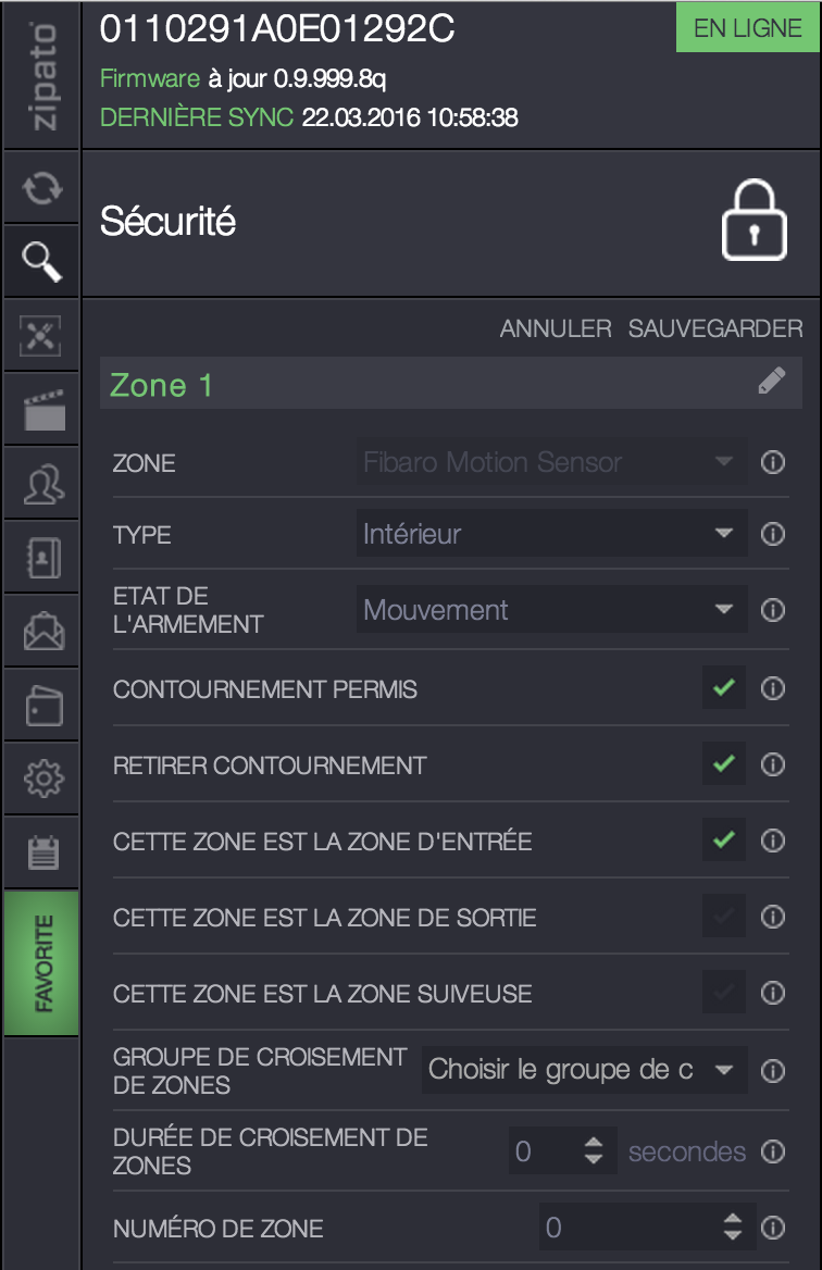 attribution 2 zone alarme zipabox