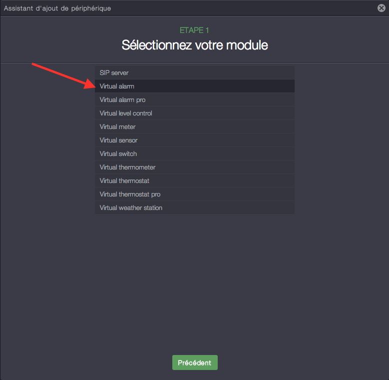 Ajout périphérique virtuel Zipabox